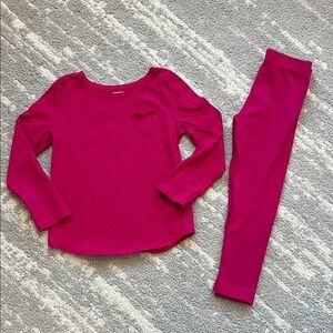Carter's Fuchsia Long Sleeve Top and Leggings Set